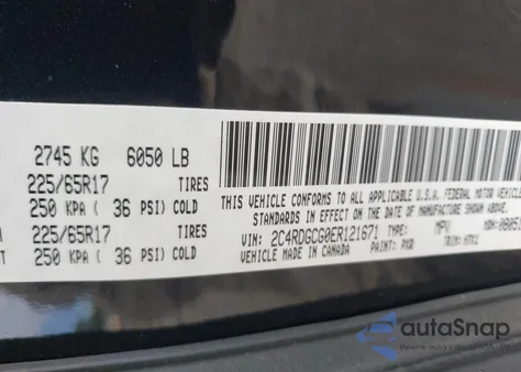 2014 Dodge Grand Caravan Sxt z USA, uszkodzony, nr VIN 2C4RDGCG0ER121671